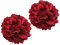 BONAMART ® 2 Stück Frauen Baby Mädchen Kinder Blumen Haarspangen Set Schleife Haarschmuck Pfingstrose Rote