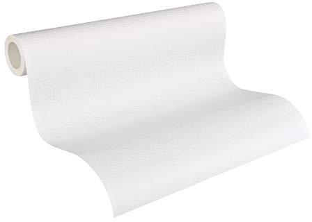 A.S. Création Architects Paper überstreichbare Vliestapete Pigment Eco Tapete 10,05 m x 0,53 m weiß Made in Germany 953451 95345-1