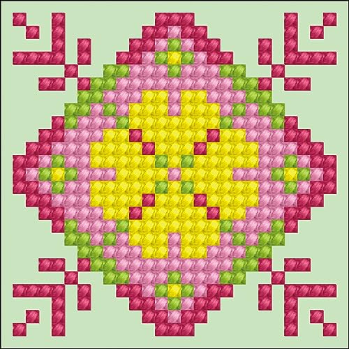 DIAMOND DOTZ Painting, Beginner Kit, Patchwork Mandala 1, 7.6 x 7.6cm