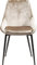 Kare Design Stuhl East Side Pearl, Beige, Esszimmerstuhl, Samtoptik, Stahlfüße, Modern, Wohnzimmer, Esszimmer, 95x52x63 cm (H/B/T)