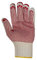 (12 Paar) teXXor Handschuhe Grobstrickhandschuhe Baumwolle/Nylon 12 x beige/rote Noppen 10