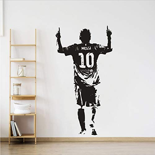 Wandaufkleber Fußballspieler Wandtattoo Messi Fußballstar Papier Pvc Messi Wandbilder 57X110Cm