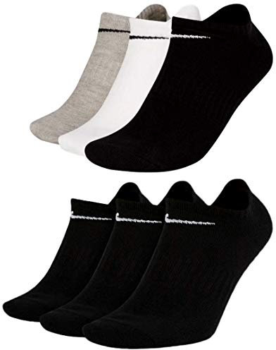 Nike Socken 6 Paar Sneakersocken Füßlinge Socken SX7696,3 Paar Bunt 3 Paar Schwarz,46-50