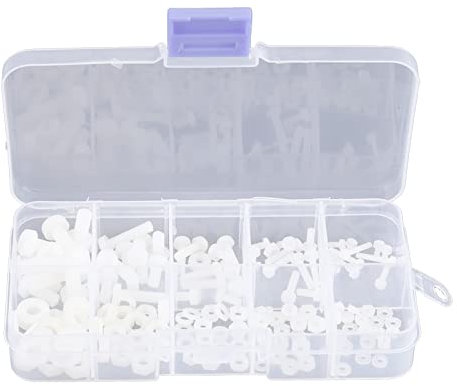 150 pièces vis boulons écrous et rondelles kit d'assortiment M2 M2.5 M3 M4 M5 vis polyamide écrous rondelles ensemble avec boîte de rangement