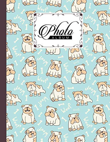 Photo Album: Bulldogs Album, Large Photo Albums with Writing Space Memo, Extra Large Capacity Picture Album, Family, Baby, Wedding, Travel Photo Book, 120 Pages, Size 8.5 x 11