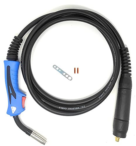 ELCAN Torcia per saldatura a filo professionale da 4 metri MIG MAG 15AK con connettore euro per saldatrice a gas semiautomatica raffreddata ad aria (torcia MB15)