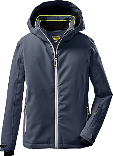 killtec Jungen Funktionsjacke/Skijacke mit Kapuze und Schneefang - KSW 67 BYS SKI JCKT, dunkelnavy, 140, 37248-000