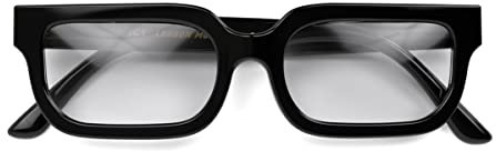 LONDON MOLE® Icy blue light blocking glasses | Cool rectangle shaped blue blockers | Anti eyestrain for screens | Light weight glasses | Men’s Women’s Unisex | Spring hinges