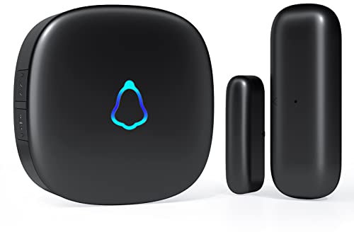 Door Doorbell, METAK Wireless Door Open Contact Sensor Alarm with 500ft Range, 58 Doorbells and 5 Volume Levels for Business/Shop/Home/Office When Entering, 1 Transmitter + 1 Plug-in Receiver