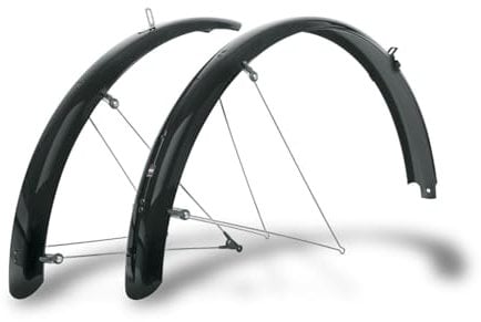 SKS GERMANY BLUEMELS BASIC 27,5 - 29 69MM SET Schutzblech-Set, Fahrradzubehör (aus robuster Sandwichkonstruktion, ASR-Sicherheitssystem, V-Streben mit Festbrücken für flexible Anpassung), Schwarz