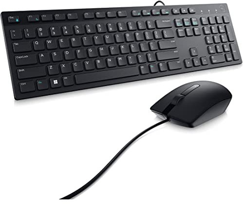 Dell Wired Keyboard and Mouse - KM300C, Black