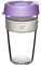 KeepCup Taza de café de plástico transparente y reutilizable, tapa a prueba de salpicaduras, sin BPA, grado barista, grande, 454 ml, color morado