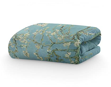 PICANOVA – Kuscheldecke 100x70cm – Vincent Van Gogh Almond Blossom – Decke mit Bild – Premiumqualität Fleecedecke 510g/qm – Unschlagbar Weich Und Gemütlich Fotodecke – Klassische Kunst