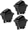 ETOPARS 3 Pièces Interrupteur à Bascule Rond de Voiture Noir 16A/250V 20A/125V Presse Bouton de Commutateur Verrouillage ON OFF ON 6 Broches 3 Positions Étanche Auto