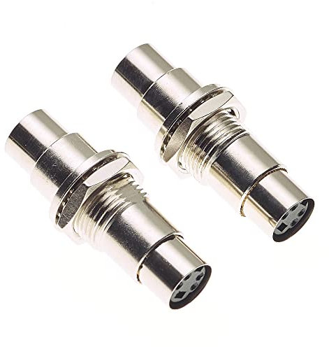 S-Video Adapter And Gender Change Coupler | Female To Female 4-Pin Mini DIN VHS Connector Cable | Pack Of 2