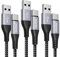 DRLIPEW [2-Pack/2M ] USB Type C Fast Charger Cable, Long USB A to USB C Fast Charging Braided Cable Lead for Samsung Galaxy S22 S21+ S20 Plus S10 S9 S8 A13 A12 A53 A51 A71,Huawei P30 P20, PS5,HTC 10