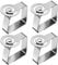 Westmark Lot de 4 Pinces à Nappe Motif pour Plateau de Table Entre 1-3 cm, Acier Inoxydable, Spirale, Argent, 64292260