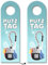 Türhänger 10er Set für den Putztag in blau mit Staubsauger Motiv Türschild um WG Mitbewohnern oder Mieter daran zu erinnern, dass heute Putztag oder Kehrwoche ist und sie sauber machen sollen