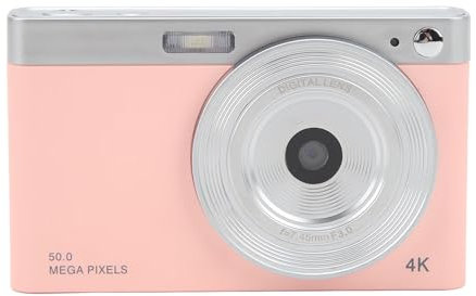 HD 4K-Digitalkamera, 50 MP, IPS, 16-facher Zoom, Verwacklungssichere Videokamera (PINK)