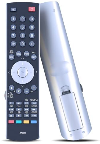 GOUYESHO Ersatz Fernbedienung CT-8003 für Toshiba TV REGZA 32XV505DG 37XV500A 42XV500A 46XV500A 20WLG65G 27WLG65G 32AV554D 32WL66 42AV504D 37AV555D 17WLT56B 20WLT56B 27WLT56/B