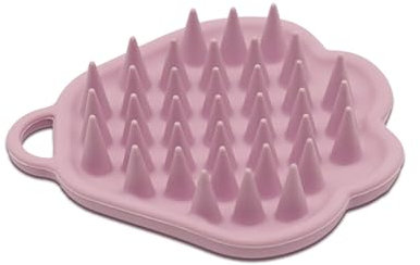 AQSQWQ Kopfhaut Massagebürste Shampoo Bürste, Silikon Shampoo Haarbürste für Peeling und Kopfmassage verwendet werden, [Nass & Trocken] Verbessert die Durchblutung der Kopfhaut, Rosa