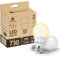 Aigostar Dusk to Dawn Light Bulbs, 8W Dawn Till Dusk Bulbs 55W Equivalent, Automatic On/Off Twilight Sensor LED Light Bulbs, 3000K Warm White Outside Lights Bulbs E27, Security Light Bulb for Garage