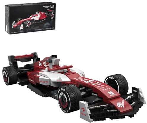 barweer Klemmbausteine F1 Autos AlfaRomeo F1 TeamOrlen C42, Technik Sammlung Geschenk für Erwachsene und Männer,C55026W,1:24 Groß F1 Auto Building Set Groß Sportwagen Bausteine（283 Teile）