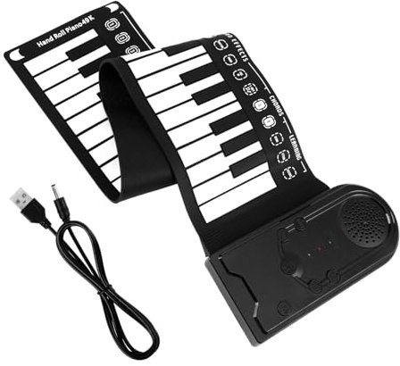 QUMIIRITY Keys Foldable Piano Drum Rhythms Portable Electronic Music Keyboard for Beginners Flexible Design for Easy Storage and Transport Batteries Not Included