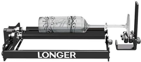 Somanki Laser-Rotationswalze, 360-Grad-Rotation, Lasergravur mit Y-Achse, drehbares Zubehör, 6-200 mm, verstellbarer Gravurraum, zum Gravieren von zylindrischen Objekten, Gläsern, Dosen, Tassen