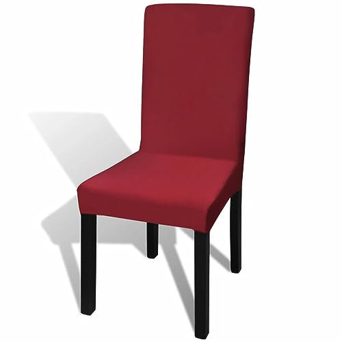 ShGaxin 6 STK. Bordeaux Stuhlhussen, Stuhlbezug, Hussen Für Stühle, Sitzbezug Stuhl, Fernsehsessel Bezug, Chair Cover, Gerade Dehnbar