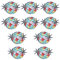 FREEBLOSS 10PCS Sequin Patch Iron on Patches Sequin Iron on Patches with Glue Shiny Disco Ball Patches Disco Ball Sequin Patch Sequin Disco Ball Iron on Patches for Clothing Decor and Repair