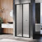 ELEGANT 900mm Black Bi-Fold Shower Door Enclosure Glass Reversible Folding Cubicle for Shower Room and Restroom