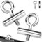 Pack of 2 Piping Stoppers 8-10 mm Stopper for Piping Rail Keder Stopper with Carabiner Stainless Steel Piping Rail Accessories Camping Blocking Kit for Caravan Motorhome Campervan Caravan Camping Tent