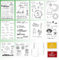 Transparente Silikonstempel, 10 Stück Silikonstempel Set, Stempelkissen in 2 Farben und 2 Stempelblock aus Acryl, für Scrapbooking Tagebuch Karten Geburtstag (Deutsch)