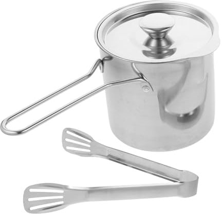 GARIOUANS Freidora De Acero Inoxidable 304 Mini Para Gas, Olla Para Freír Cesta y Pinzas, Kit De Freidora Profunda Para Cocina Doméstica, Ahorro De Aceite y Uso Seguro