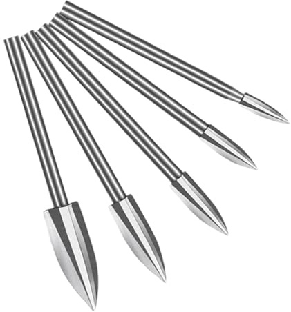 Rotary Tool Wood Carving Bits, 5PCS Woodworking Bits with 1/8” Shank for DIY Grinding Engraving Drilling