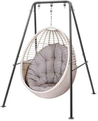 Hängesessel, 134x118x178cm Gestell aus Metall, Hängesessel-Gestell für Innen/Außen für Schlafzimmer, Balkone, Gärten