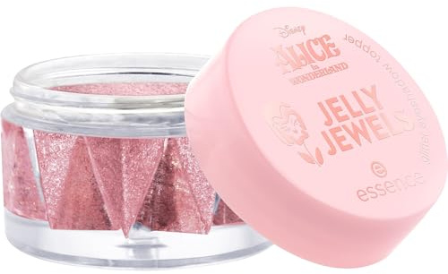 essence Disney Alice in Wonderland JELLY JEWELS glitter eyeshadow topper, Lidschatten, Nr. 01, Rot, sofortiges Ergebnis, intensiv, vegan, Nanopartikel frei, ohne Parfüm, ölfrei, 1er Pack (4.2g)