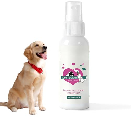 DentaClean Spray for Dogs/Cats, Dog Dental Spray,No-Brush Plaque & Tartar Remover, Breath Freshener,Supports Gum Health, Natural and Non-Irritating, for Dogs & Cats (1)