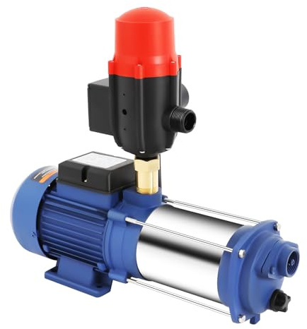 Pompes à eau utilitaires, Pompe Centrifuge Haute Puissance, 2500W Débit Élevé, Inox et Fonte Durable, Étanche IP44, Pour Jardin, Étang, Irrigation Agricole, Facile à Installer