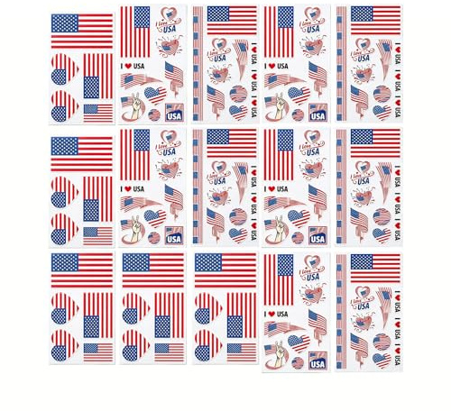 15 Pcs American Flag Temporary Tattoos Paper for 2026 Football World Championship,Usa 2026 Soccer Face Tattoo Stickers Set,National Memorial Tattoo Sticker,for 4th of July Independence Day Decorations