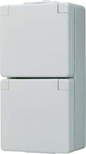 Jung 622NAW Schuko-Steckdose 2-Fach NA
