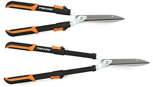 Fiskars 91696935J Telescoping Power-Lever Hedge Shears Cushioned Grip