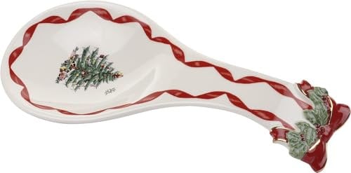 Spode Christmas Tree Ribbons Spoon Rest, Gold