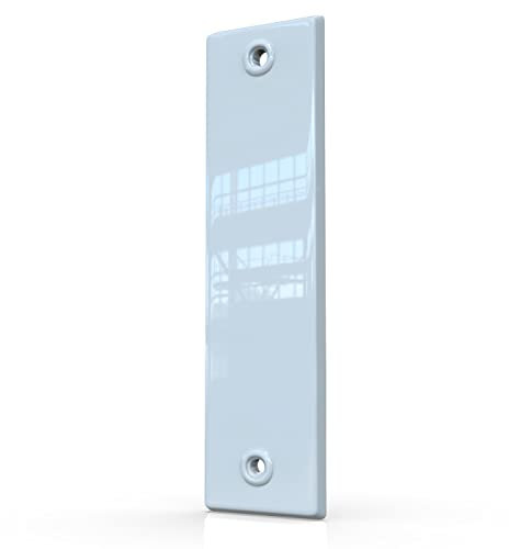 markiso® Rolladengurt Abdeckung geschlossen [Aluminium], Gurtwicklerblende – Gurtwickler Abdeckung, pulverbeschichtet Weiß, Lochabstände 135 mm, 160 mm, 185 mm, einfache Montage ohne Bohren