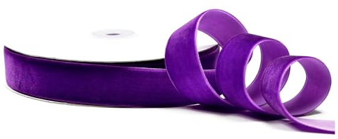 Creativery Samtband 22mm x 10m Rolle - Farbauswahl in 3/6/10/16/22/25/50mm - farbecht & waschbar - Schleifenband zum Nähen - Geschenkband zum Verpacken Dekorieren Basteln - Lila 465