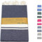 ANNA ANIQ Hamamtuch groß 100x200 cm Reise Strandtuch XXL Saunatuch Damen - 100% Baumwolle Fouta Pestemal Stranddecke Saunakilt Saunahandtuch Herren Badetuch Pareo Strandhandtuch (Dunkelblau)
