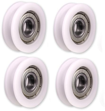 ATOPLEE 4pcs, runde Nut, Nylon, Riemenscheiben, Rolle für Schiebetor/Winkelstange/Schubladen -6x29x8,5mm