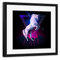 artboxONE Poster mit Rahmen schwarz 40x40 cm Last Laser Unicorn von Robert Farkas - gerahmtes Poster