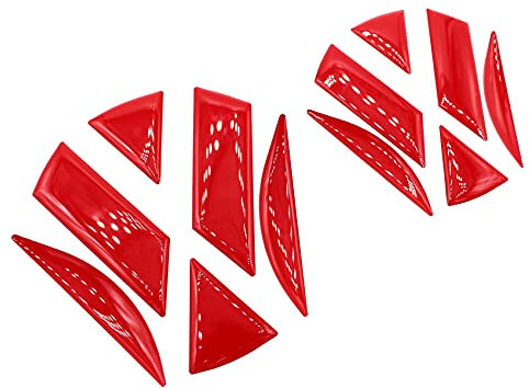 3D Emblem Gel Aufkleber vorne + hinten von Finest-Folia DM001 DM002 (Rot)